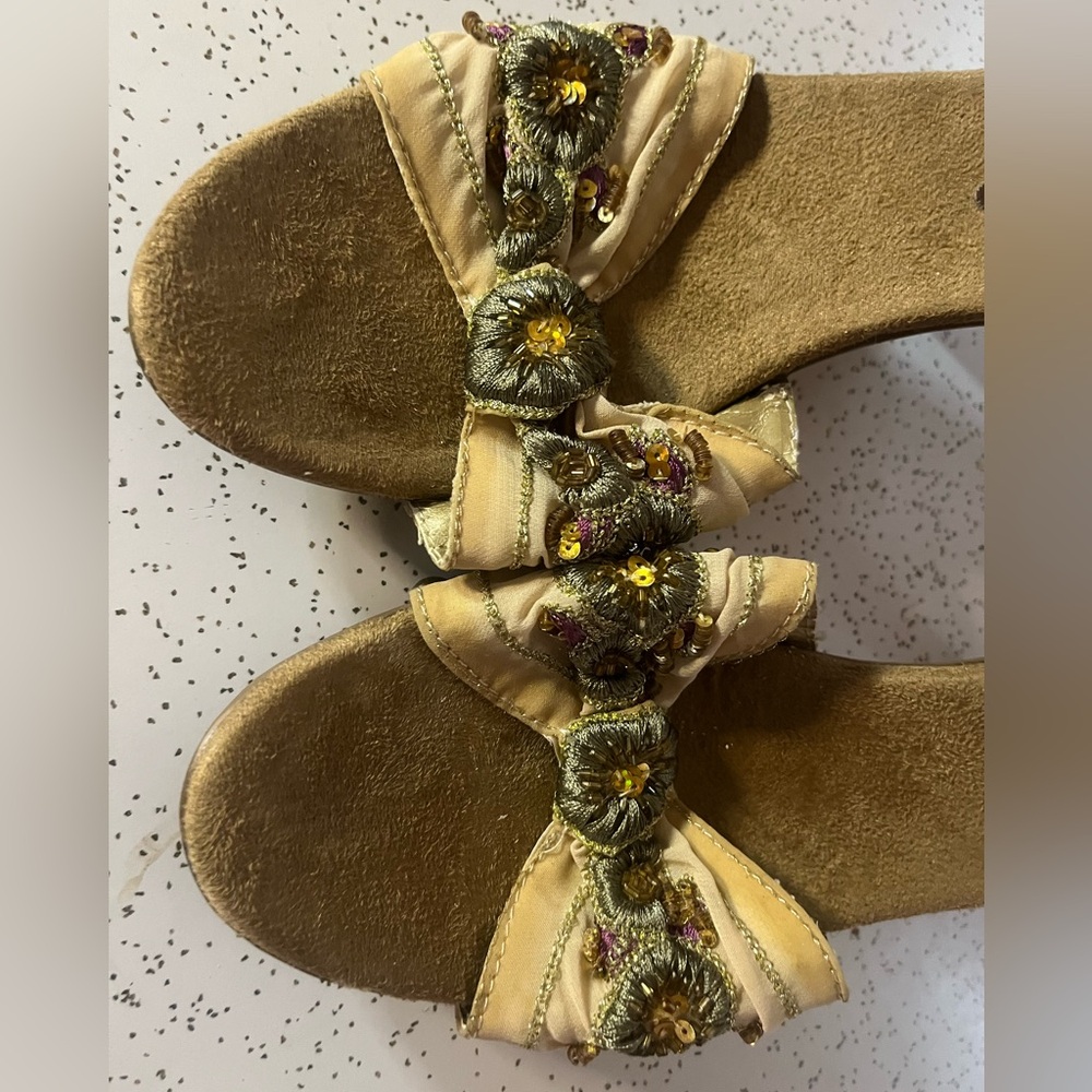 Vintage Candie's Embellished Slide sandals 80’s style - Picture 2 of 8